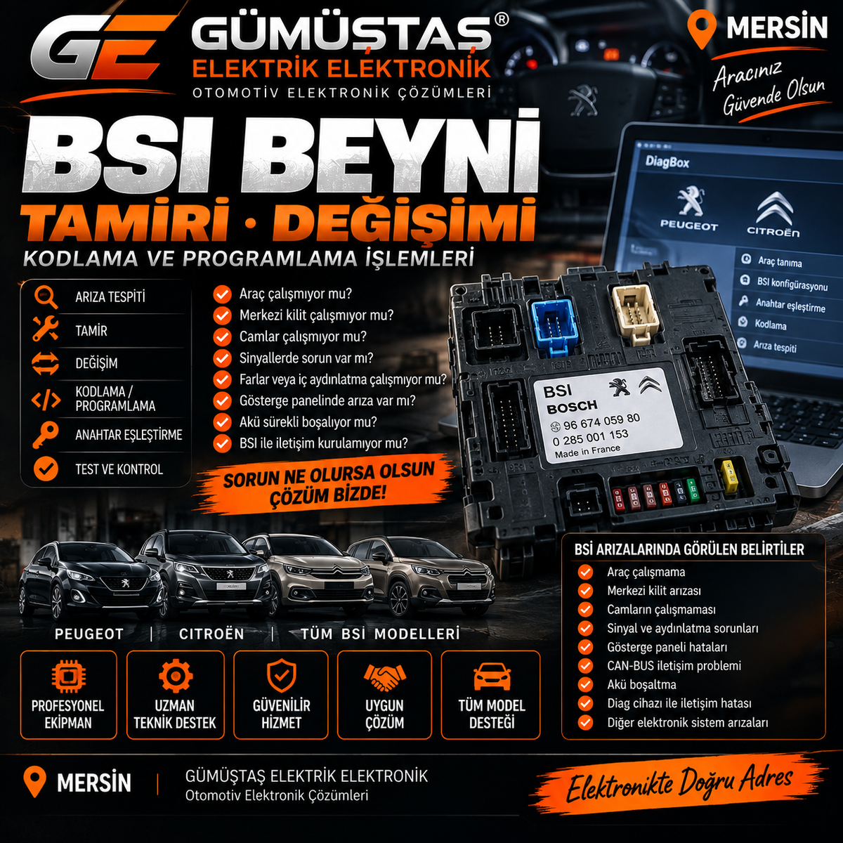 Mersin BSI Beyni Tamiri, Değişimi ve Kodlama
