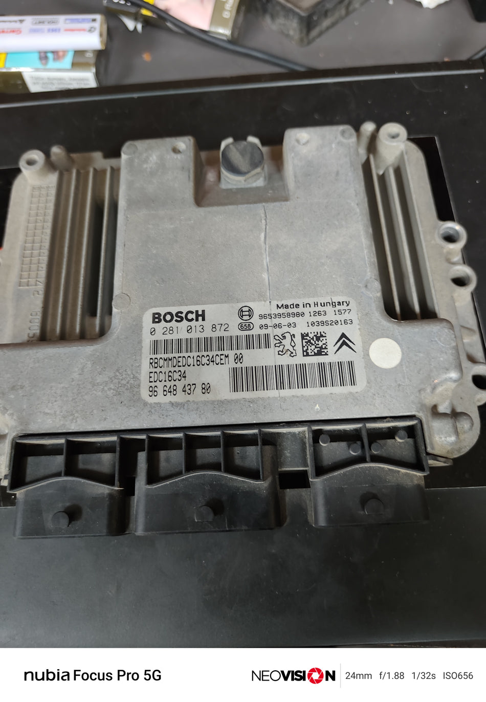9653958980 0281013872 Peugeot Citroen Bosch EDC16C34 Motor Beyni ECU