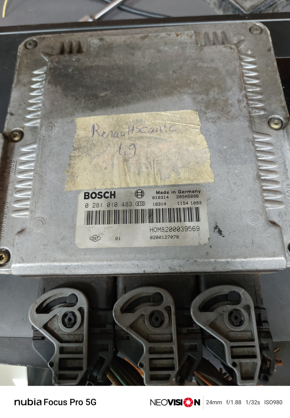 0 281 010 483 Renault Scenic 1.9 Dizel Motor Beyni ECU 8200395699