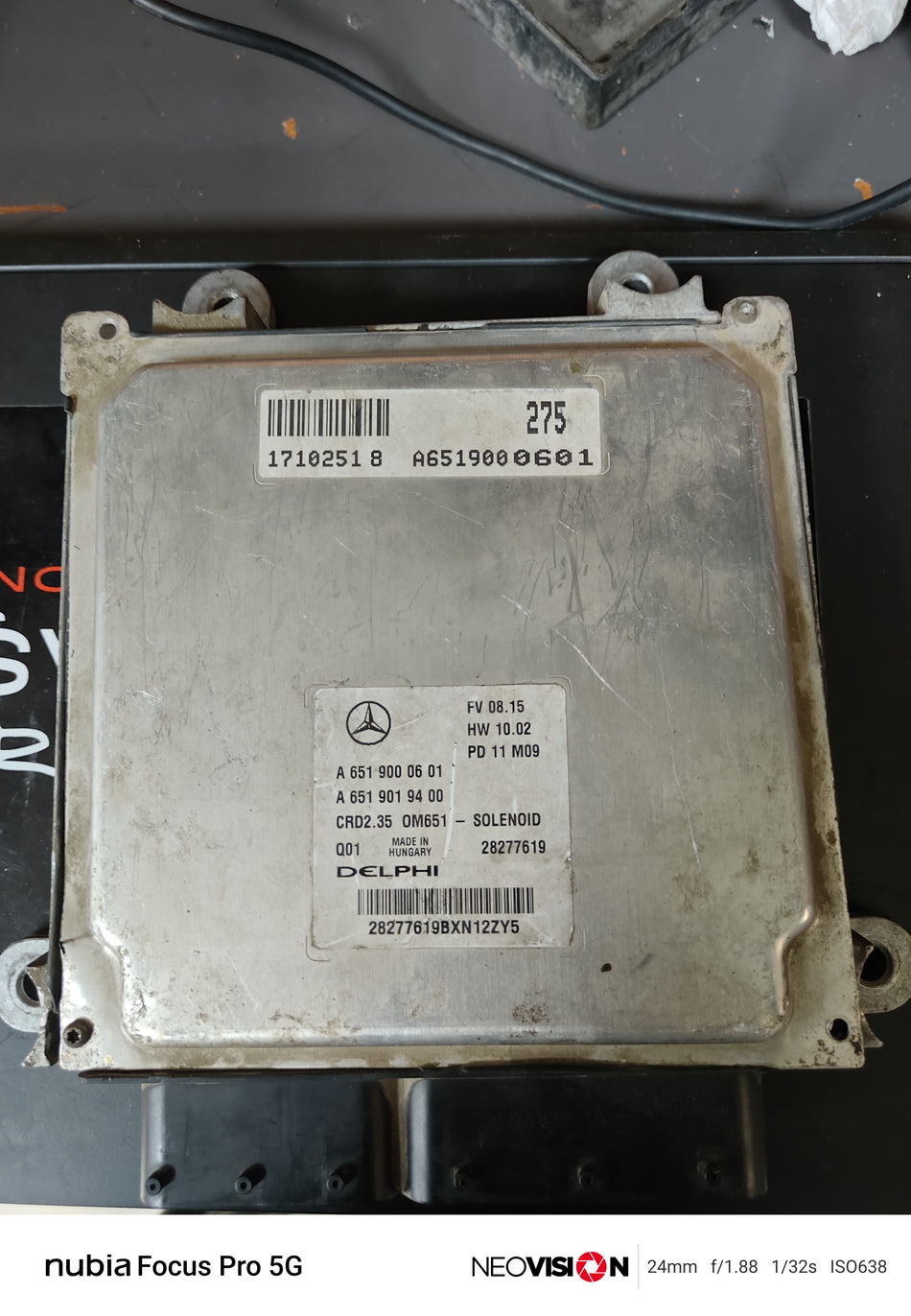 Mercedes Delphi CRD2.35 Motor Beyni ECU A6519000601 A6519019400 28277619