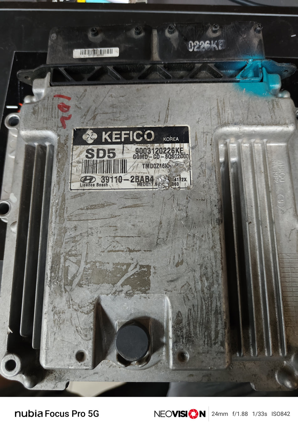 39110-2BAB4 391102BAB4 Hyundai MEDG17.9.8 Motor Beyni ECU Çıkma
