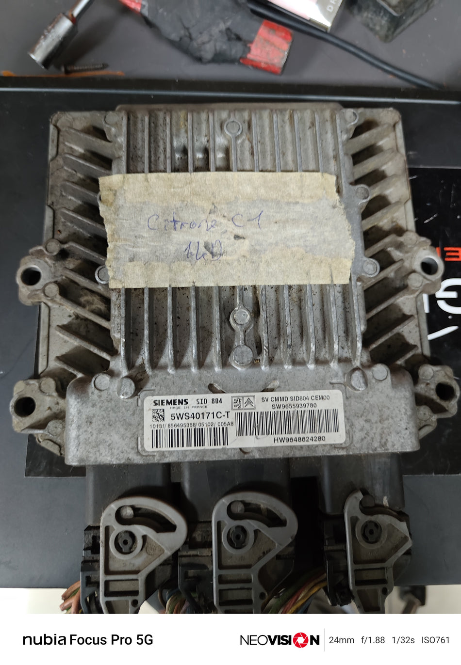 5WS40171C-T Siemens SID804 Citroen C1 Motor Beyni ECU 9659593780