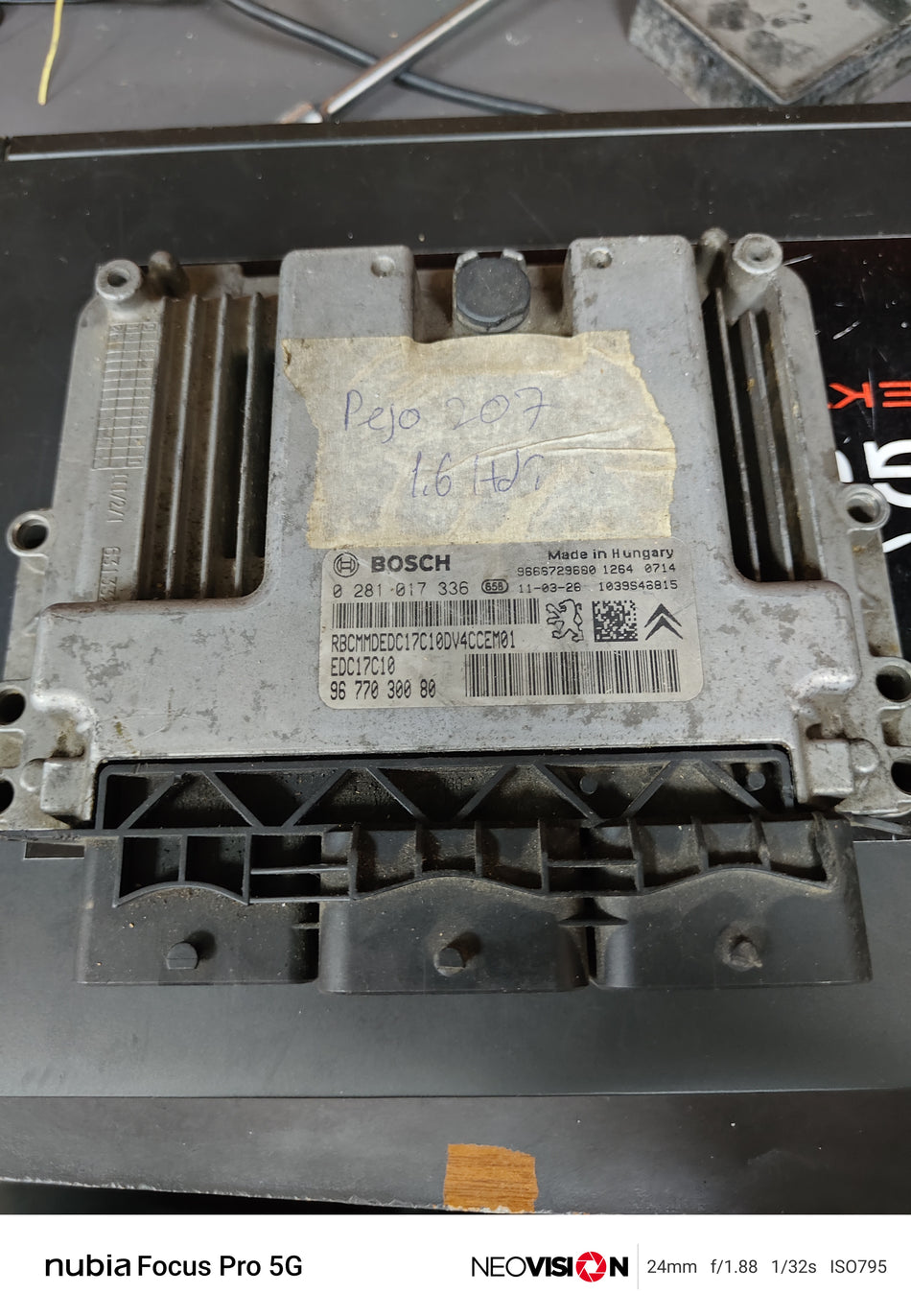 EDC17C10 ECU 0281017336 Peugeot 207 1.6 HDi Motor Beyni