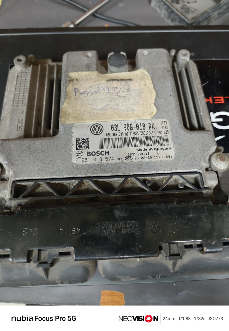 03L 906 018 PK Bosch EDC17C46 Volkswagen Passat 2.0 TDI Motor Beyni ECU