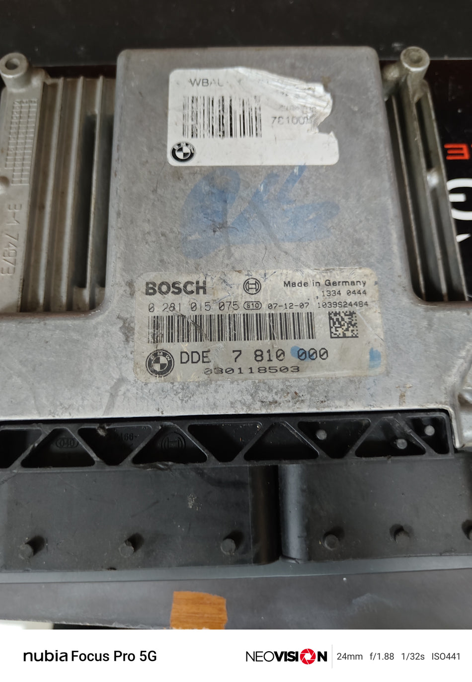 BMW Bosch DDE 7.810.000 Motor Beyni ECU 0281015075 Çıkma Orijinal