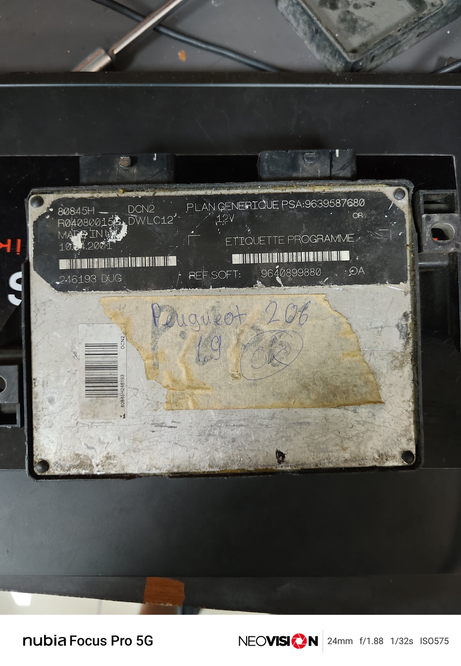 Peugeot 206 1.9 Dizel Motor Beyni ECU DCN2 9639587680 Çıkma Orijinal