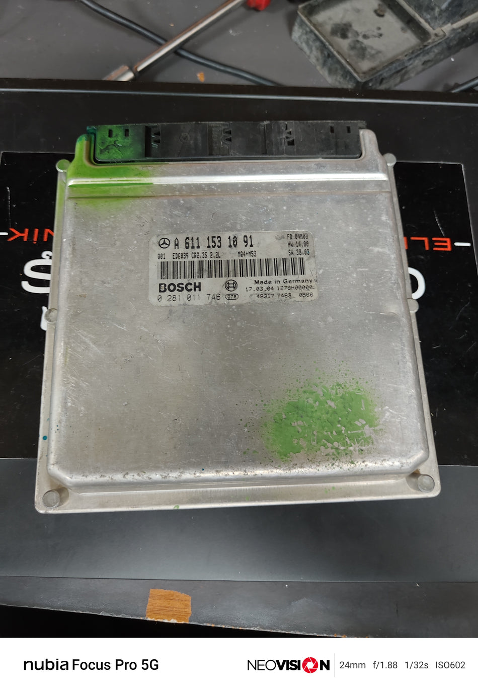 Mercedes Bosch EDC15C6 Motor Beyni ECU A6111531091 0281011746 Çıkma Orijinal