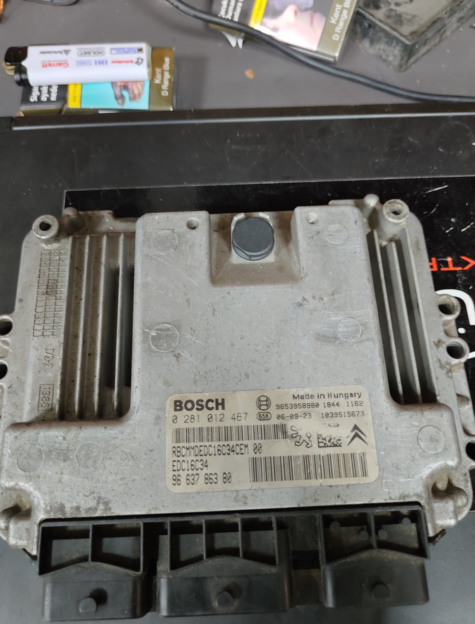 Bosch 0 281 012 467 EDC16C34 Motor Beyni ECU Peugeot Citroën 9653958980 9663786380