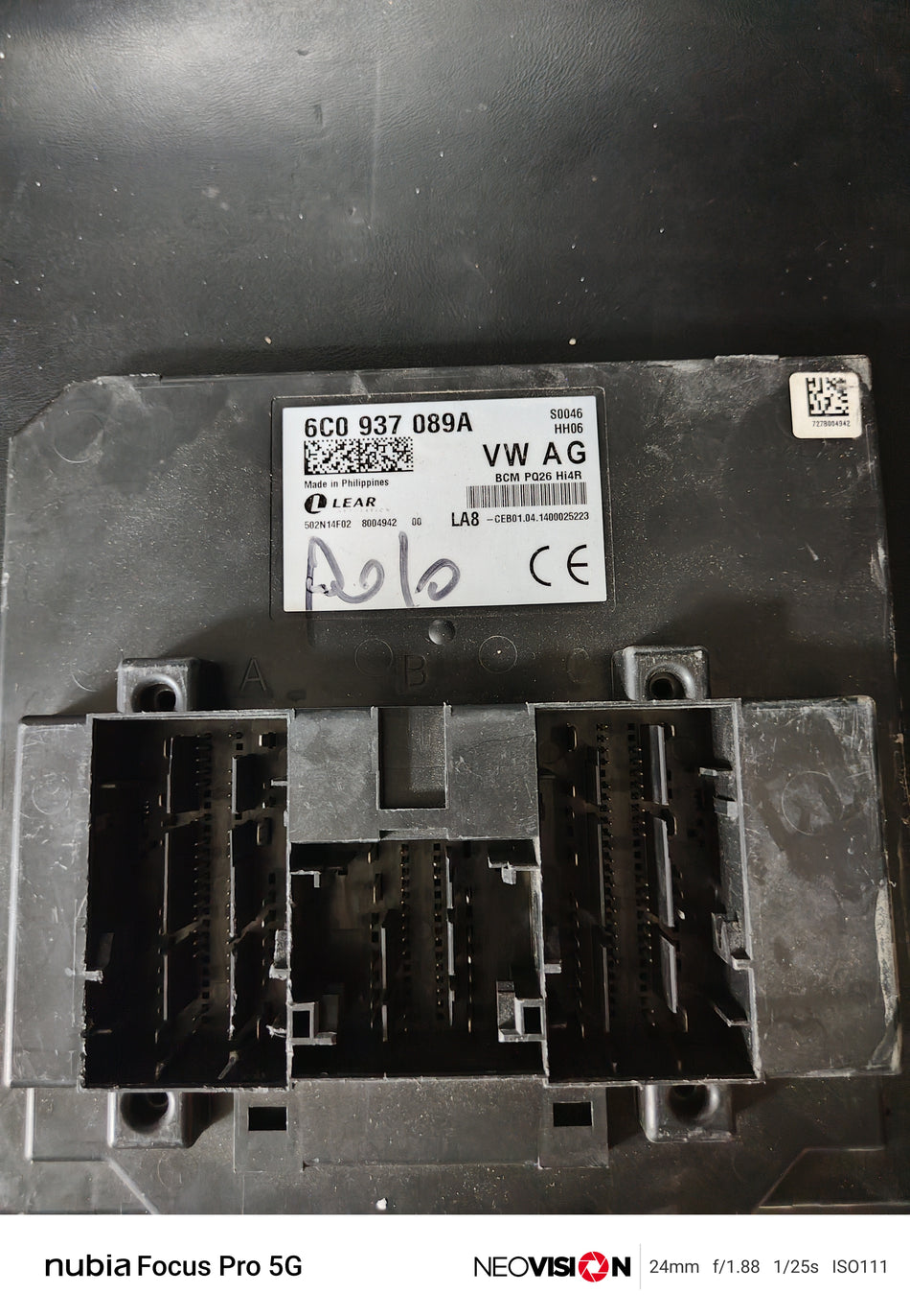 6C0 937 089 A VW AG BCM Body Control Modülü Volkswagen Merkezi Elektronik Beyni