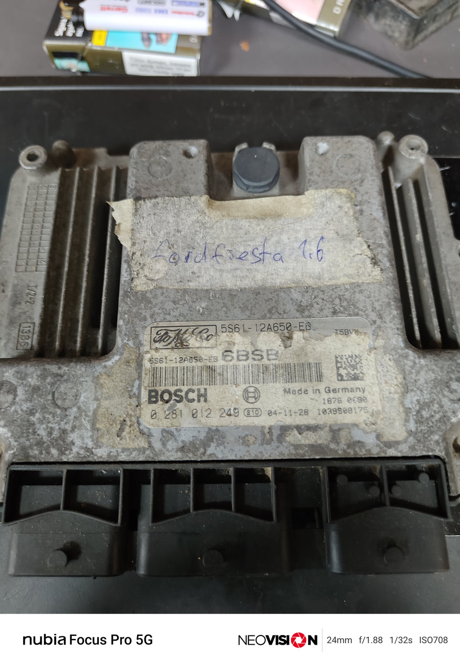 5S61-12A650-EB Bosch 0 281 012 249 Ford Fiesta 1.6 Dizel Motor Beyni ECU