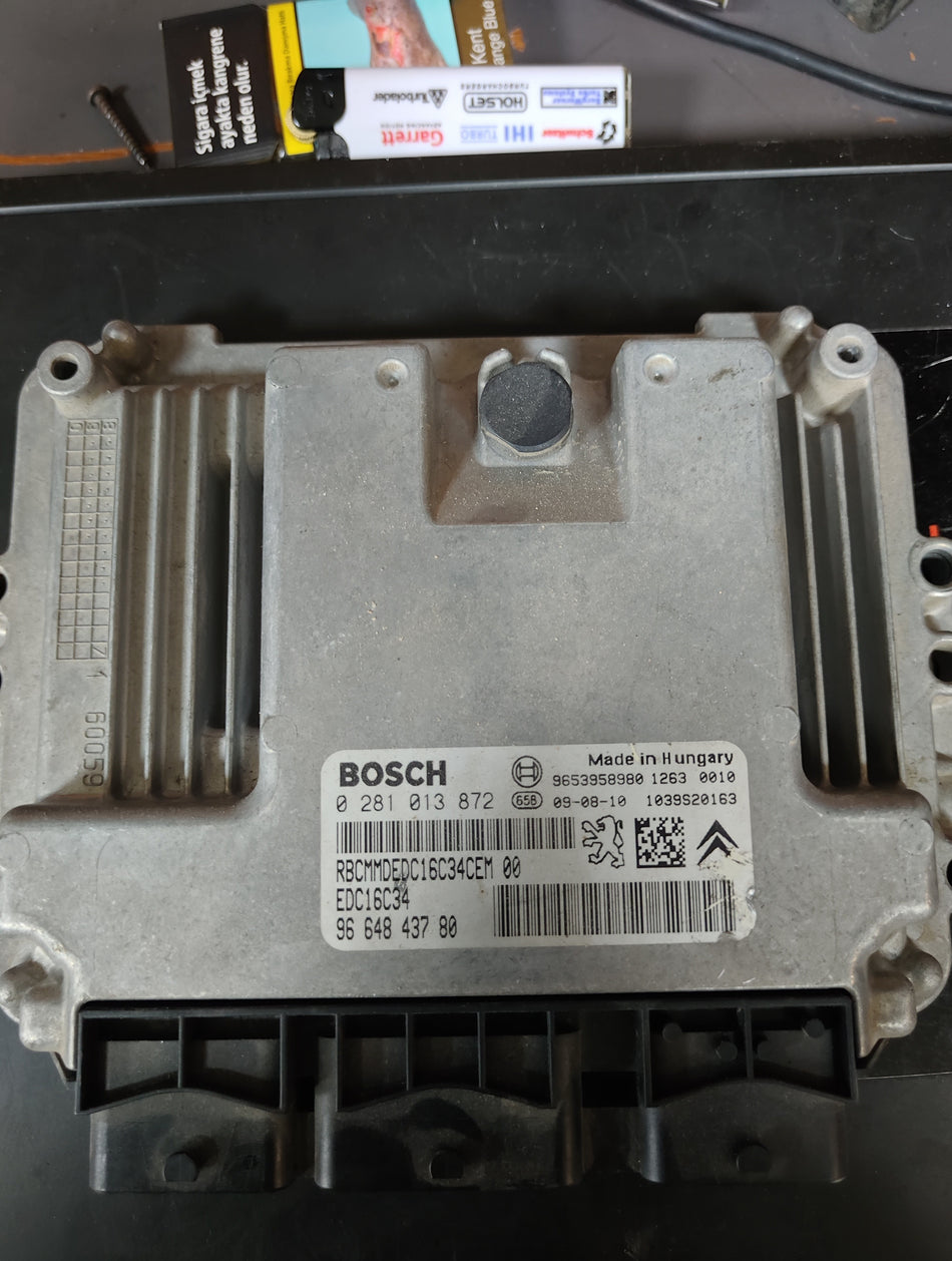 965395880 0281013872 Bosch EDC16C34 Peugeot Citroen Motor Beyni ECU