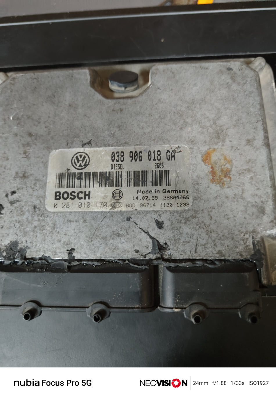 038906018GA Bosch EDC15P Volkswagen Dizel Motor Beyni ECU Çıkma Orijinal