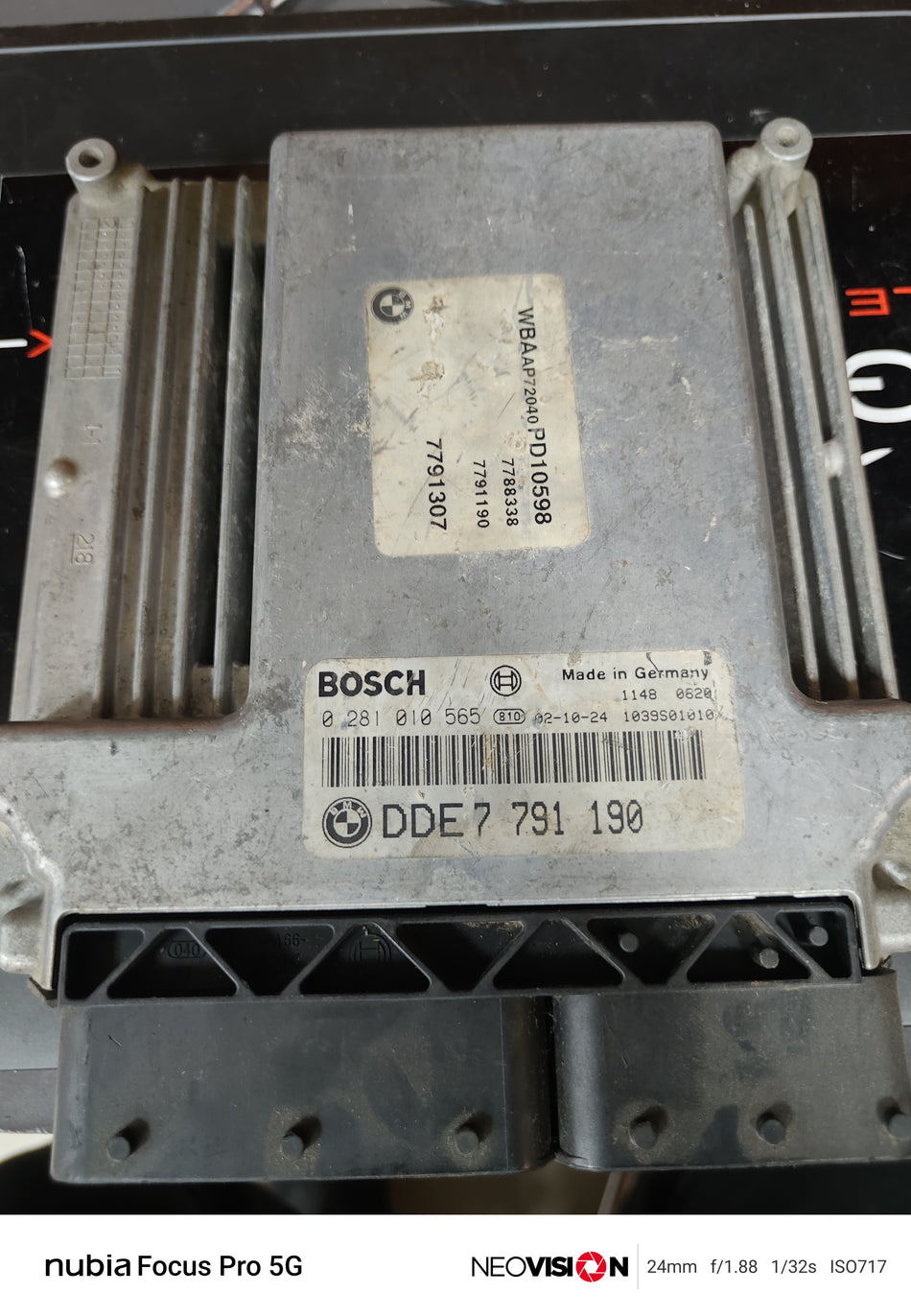 DDE 7 791 190 Motor Beyni ECU 0281010565 Çıkma Orijinal