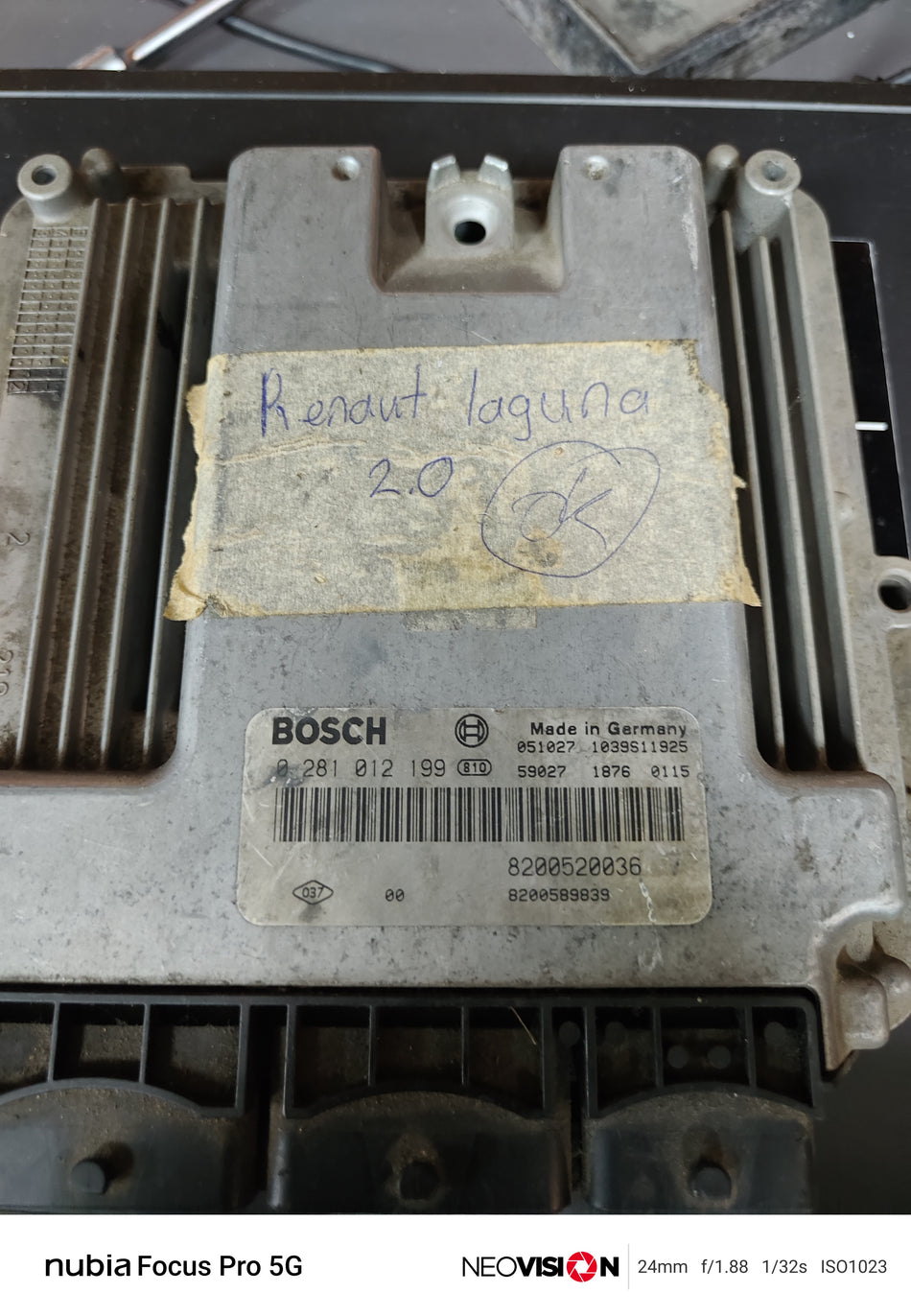 0 281 012 199 Renault Laguna 2.0 Motor Beyni ECU 8200520036